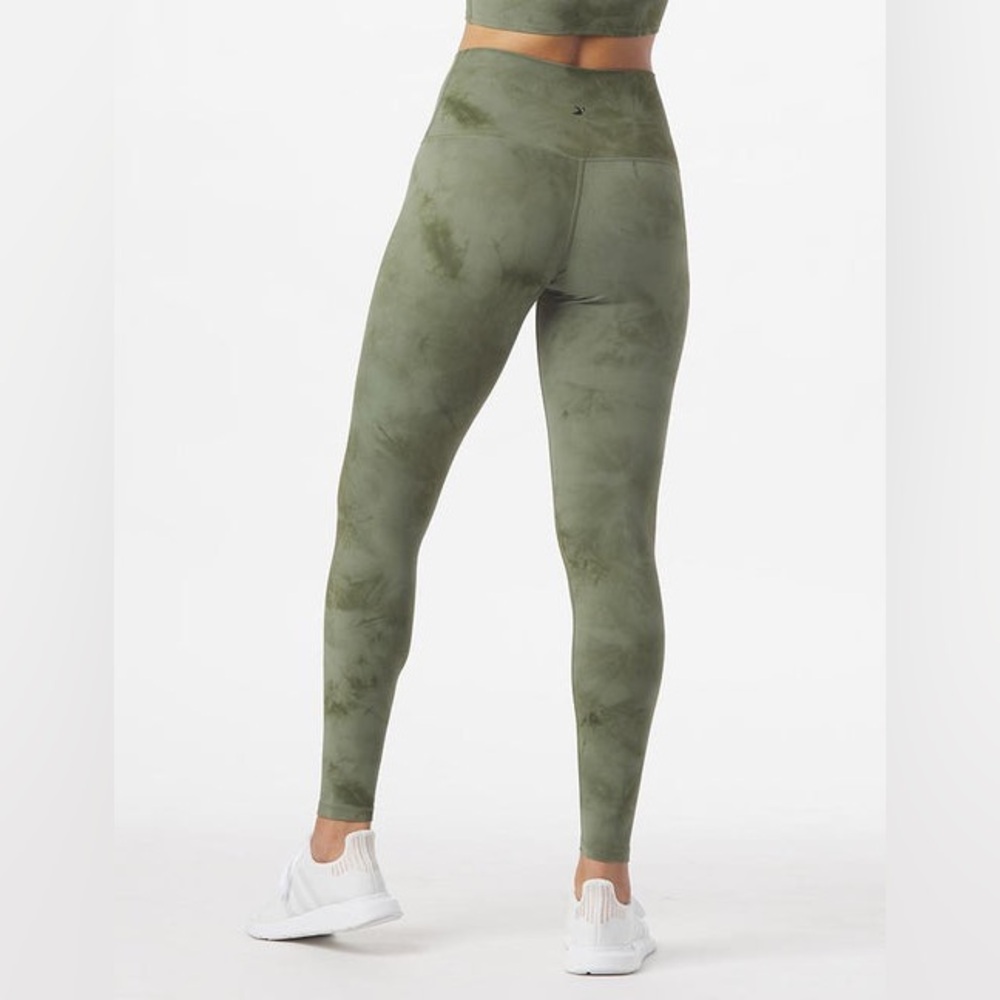 Glyder Hight Waisted Leggings: Moss Tie Dye